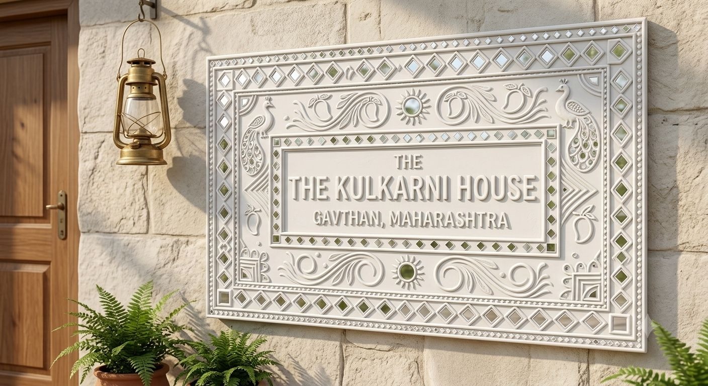 Rajgharana — Bespoke Heritage Villa Nameplate